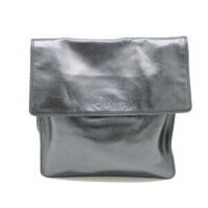 CHANEL logo shoulder bag lambskin